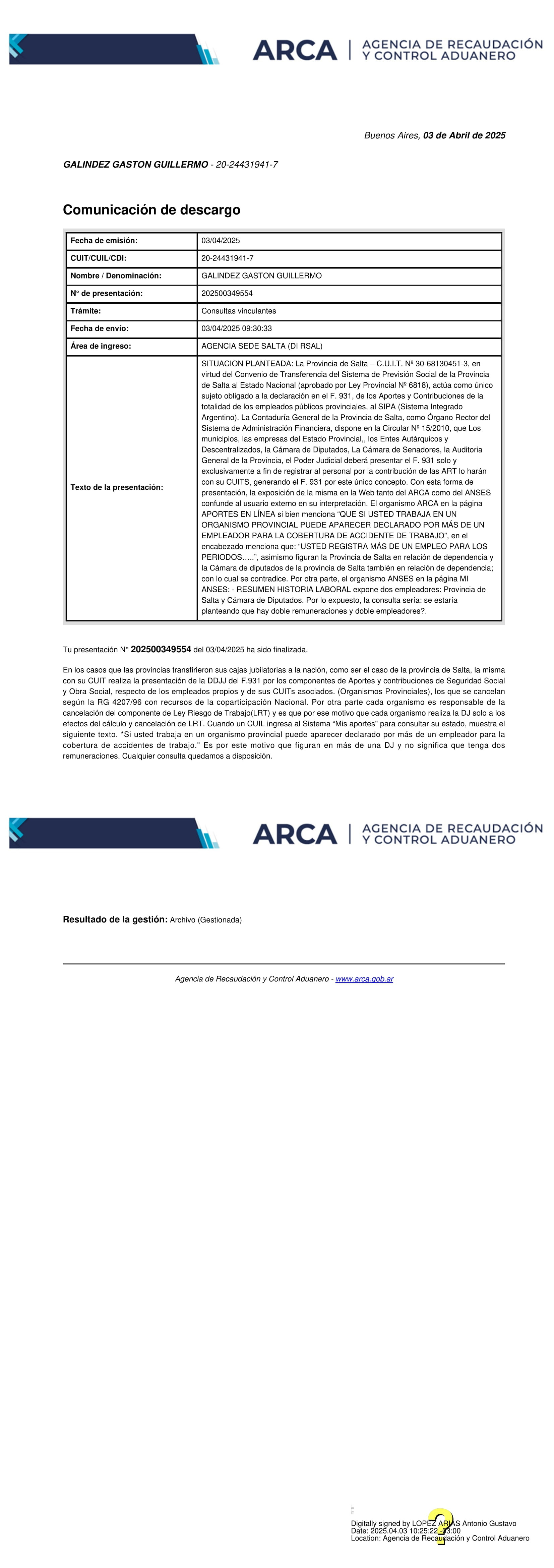 Comunicado
